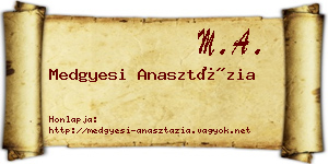Medgyesi Anasztázia névjegykártya